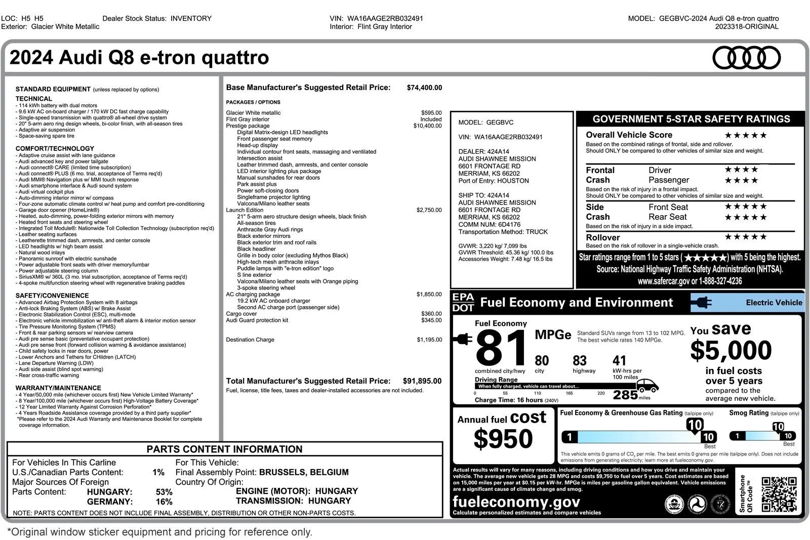 audi q8 e-tron 2024 WA16AAGE2RB032491 image audi q8 e-tron 2024 WA16AAGE2RB032491 image